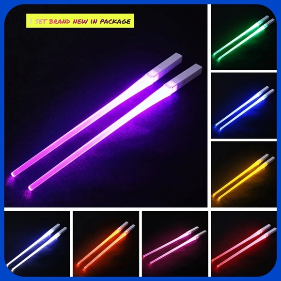 New lightsaber LED chopsticks star wars set multicolored can be a glow stick - Picture 8 of 11